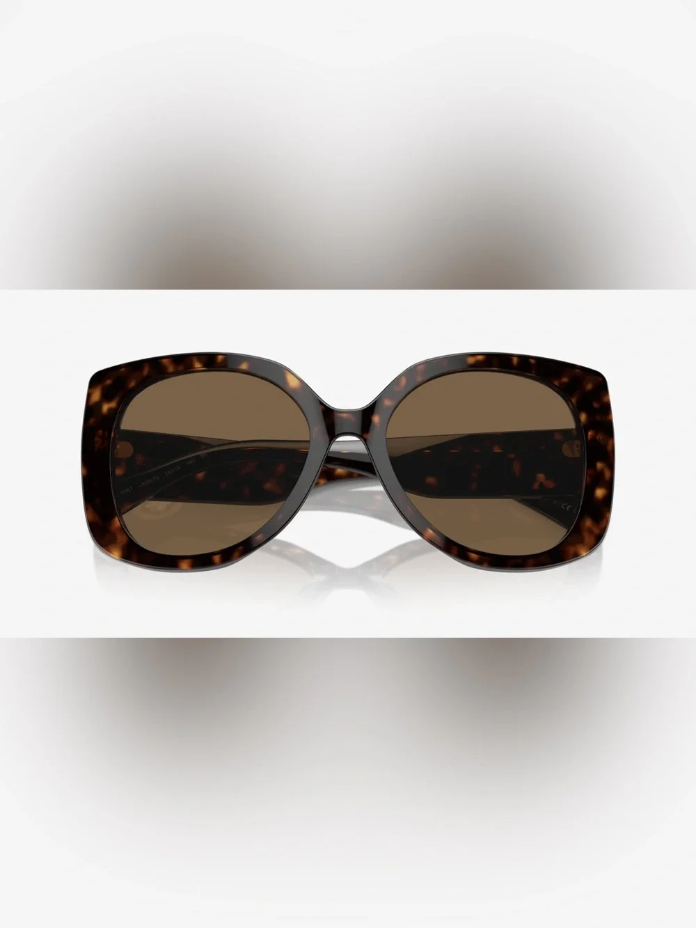 Versace Tortoiseshell Oversized Sunglasses with Brown Lenses and Gold Medallion
